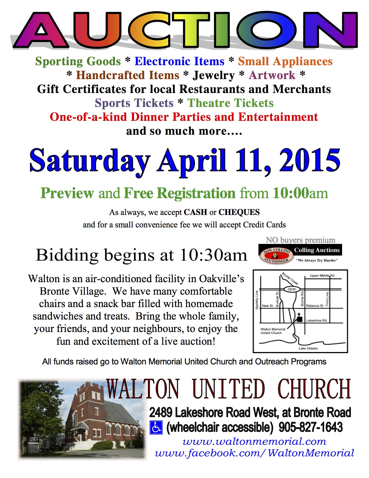 Annual Walton Memorial Church Auction!